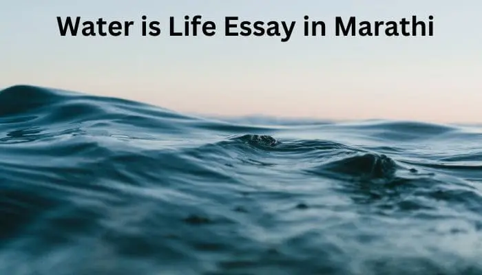 Water is Life Essay in Marathi